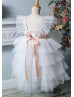 Sweet Ivory Airy Tulle Flower Girl Dress